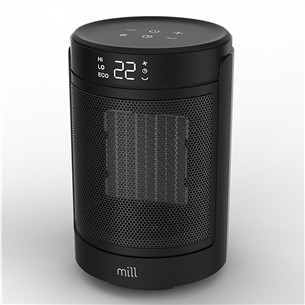 Mill, 1500 W, juodas - Keramikinis ventiliatorius-šildytuvas