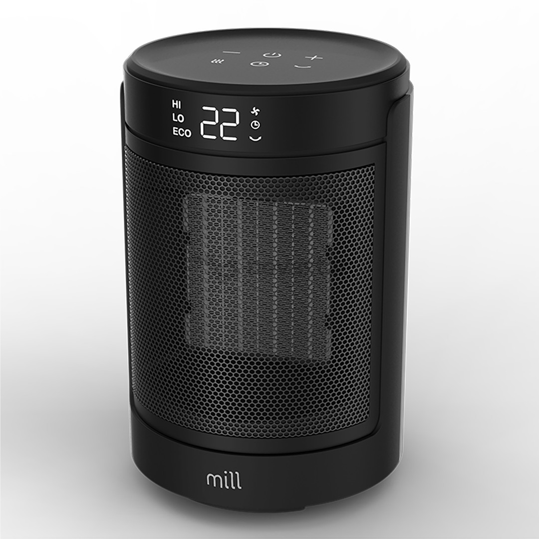 Mill, 1500 W, juodas - Keramikinis ventiliatorius-šildytuvas