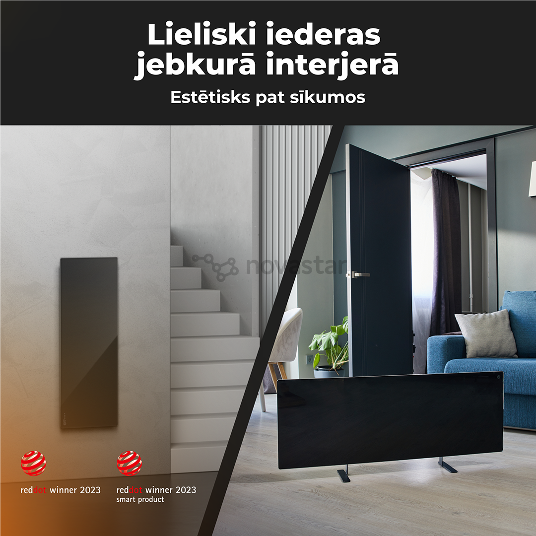 Aeno, 700 W, juodas - Išmanus elektrinis šildytuvas