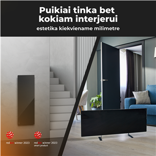 Aeno, 700 W, juodas - Išmanus elektrinis šildytuvas