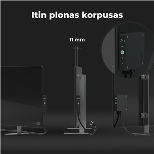 Aeno, 700 Вт, черный - Умный электрический радиатор