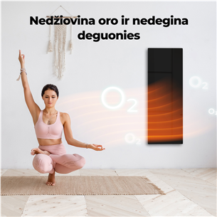 Aeno, 700 W, juodas - Išmanus elektrinis šildytuvas