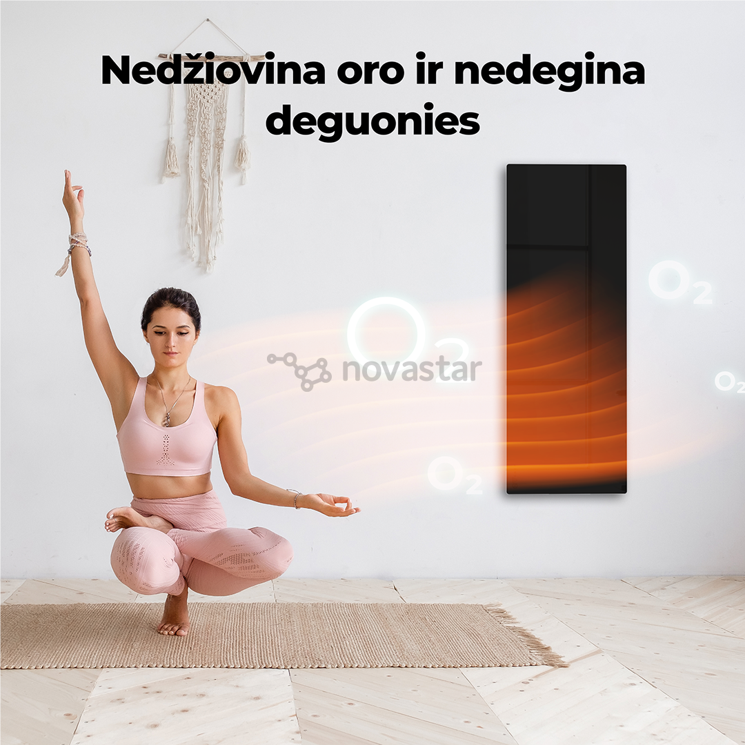 Aeno, 700 W, juodas - Išmanus elektrinis šildytuvas