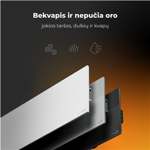 Aeno, 700 W, juodas - Išmanus elektrinis šildytuvas