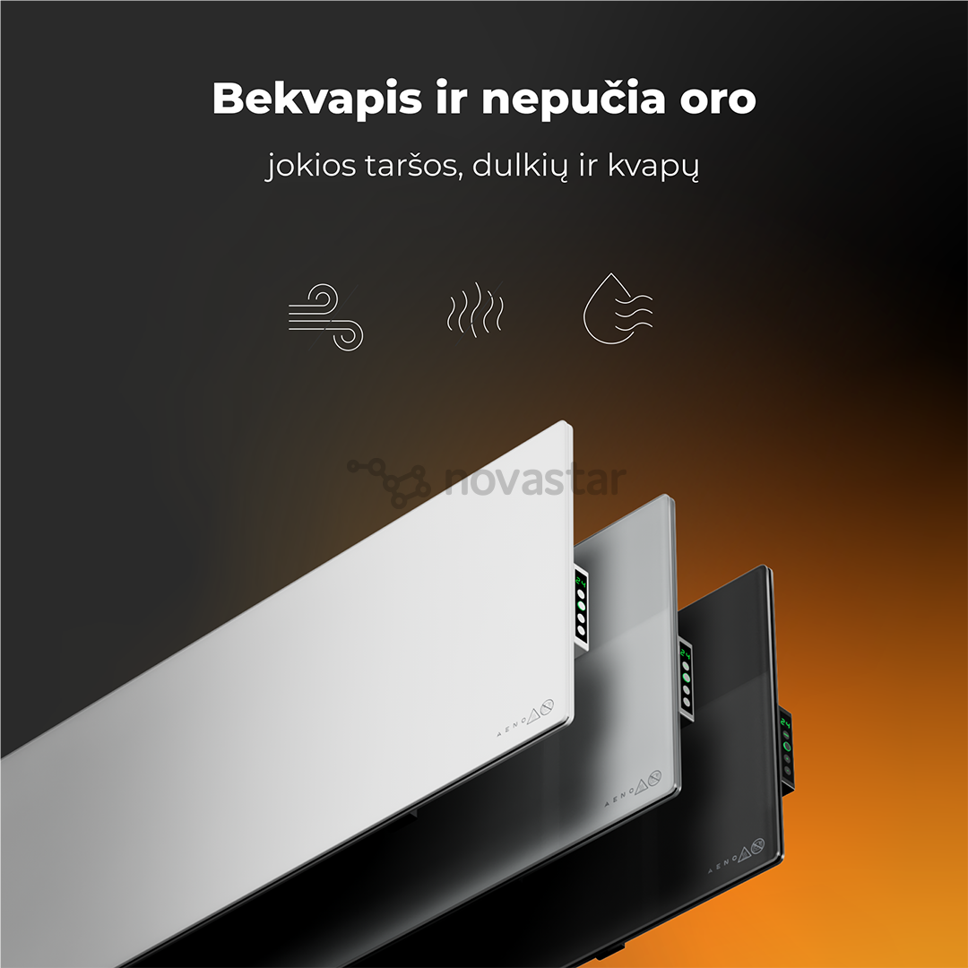 Aeno, 700 W, juodas - Išmanus elektrinis šildytuvas