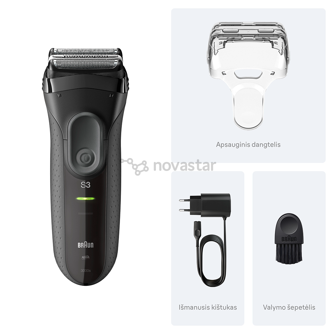Braun Series 3+, серый - Бритва