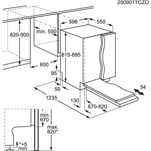 AEG 9000 Series, 14 komplektų talpa, plotis 59,6 cm - Įmontuojama indaplovė