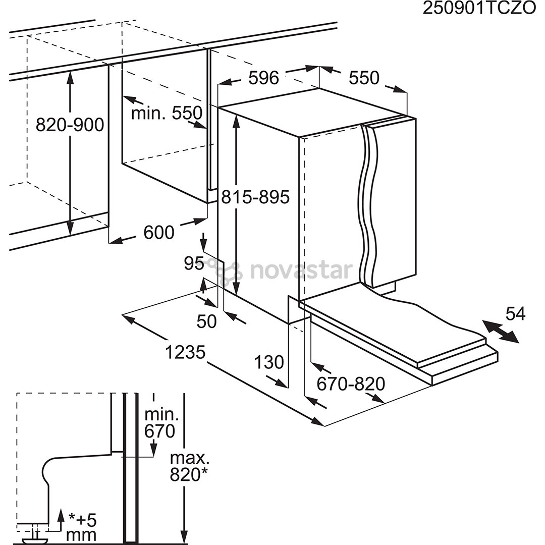 AEG 9000 Series, 14 place settings, width 59.6 cm - Built-in Dishwasher