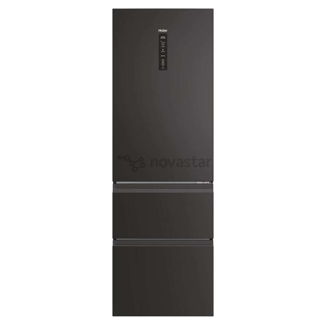 Haier 3D 60 Series 5, Total No Frost, 360 L, aukštis 185 cm, juodas - Šaldytuvas