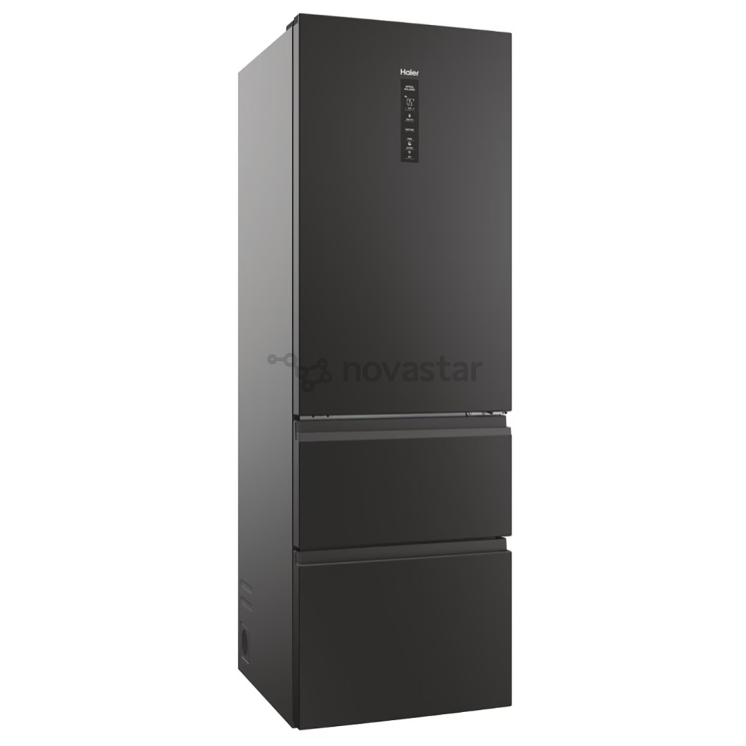 Haier 3D 60 Series 5, Total No Frost, 360 L, aukštis 185 cm, juodas - Šaldytuvas