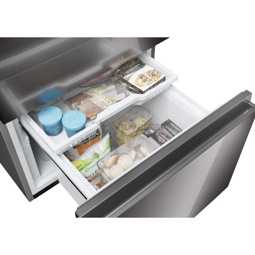 Haier 3D 60 Series 7, No Frost, 414 L, aukštis 205 cm, tamsaus nerūdijančio plieno - Šaldytuvas