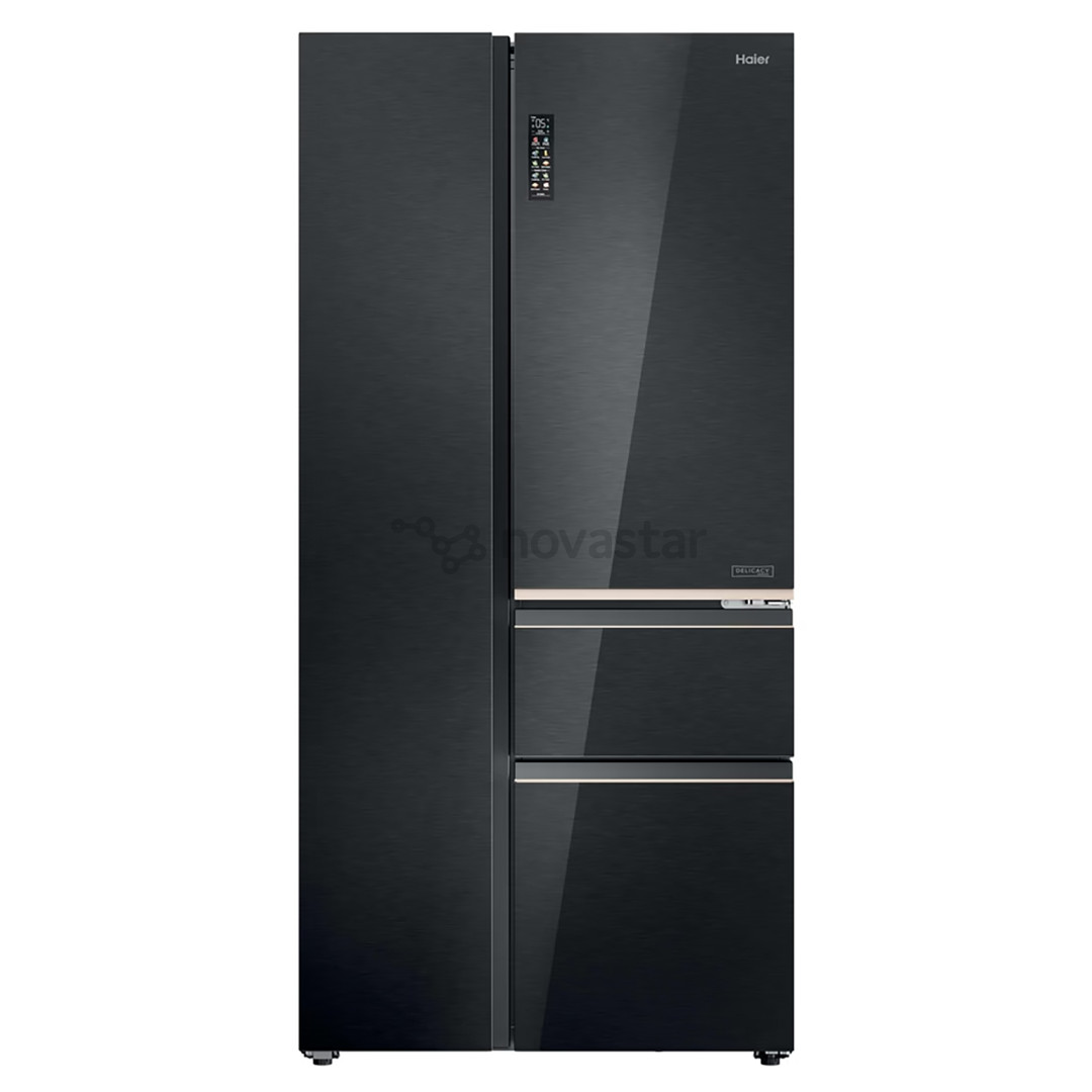 Haier S+ 4D 7, No Frost, 601 L, aukštis 190 cm, juodas - SBS Šaldytuvas