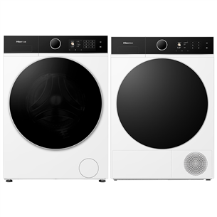 Hisense, 8 kg + 8 kg - Washing machine + clothes dryer WF5I8043BWF+DH5I804B