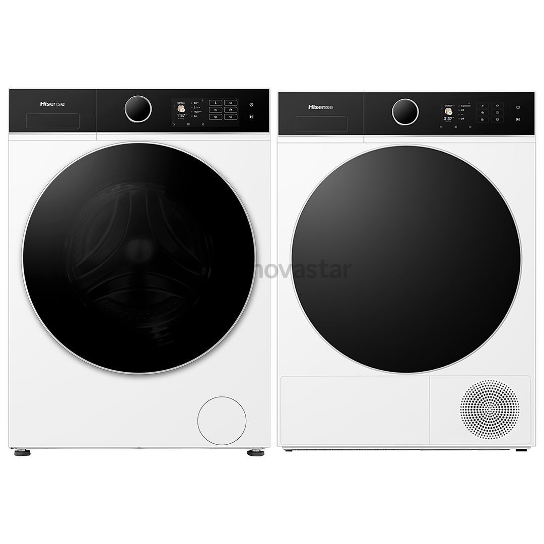 Hisense, 8 kg + 8 kg - Washing machine + clothes dryer