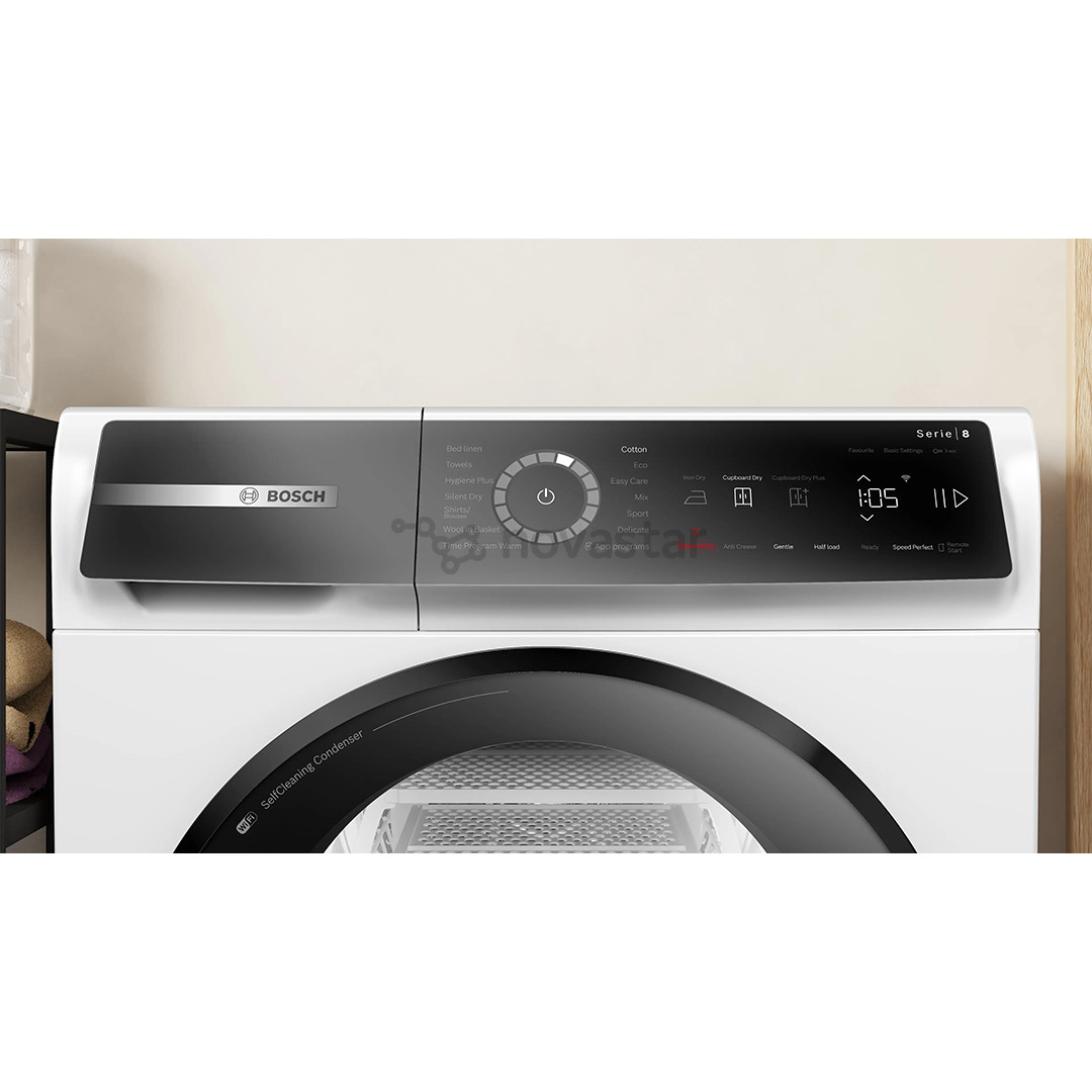 Bosch, Series 8, 9 kg, depth 61.3 cm - Clothes dryer