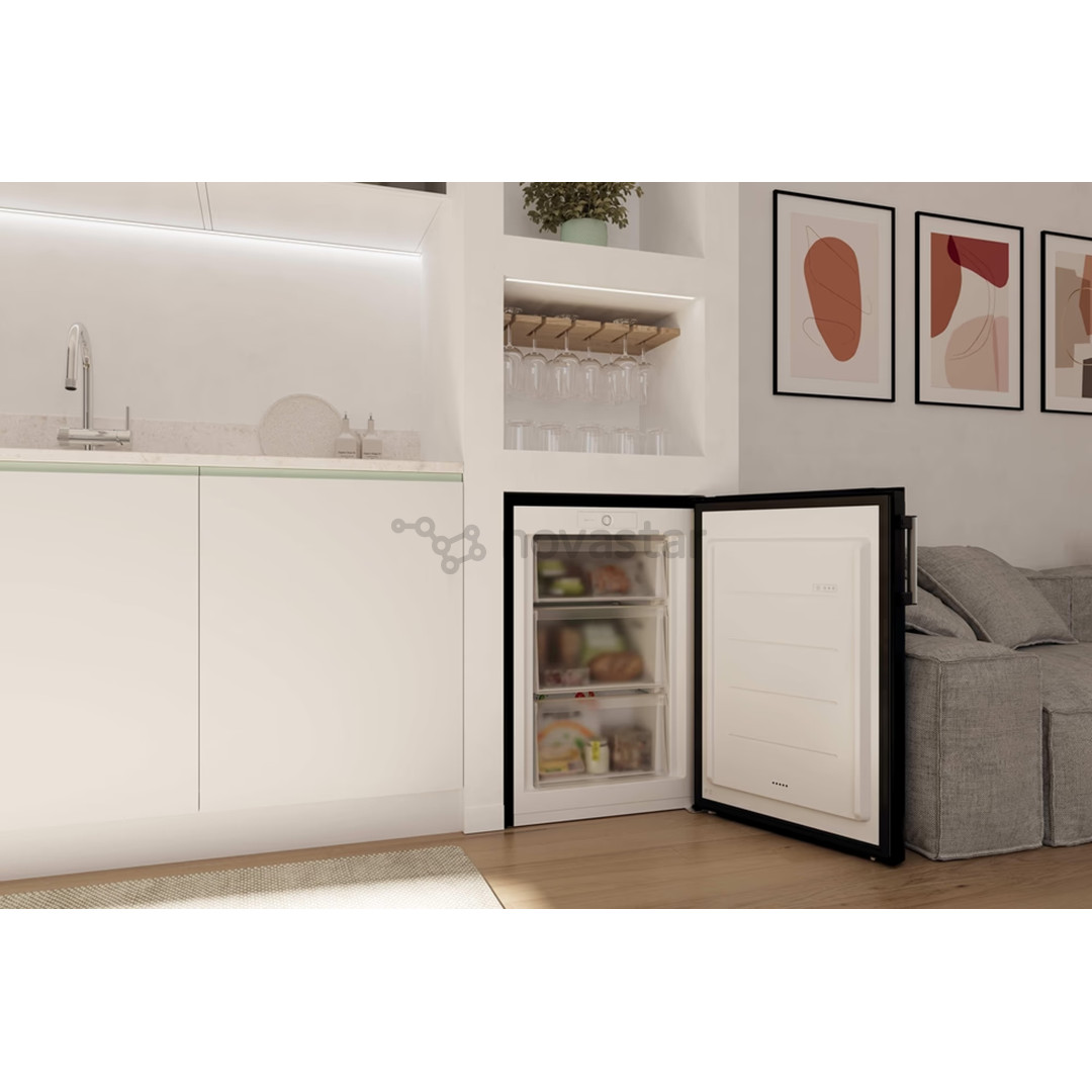 Candy City Mini Freezer 300, 90 L, aukštis 86 cm, juodas - Šaldiklis