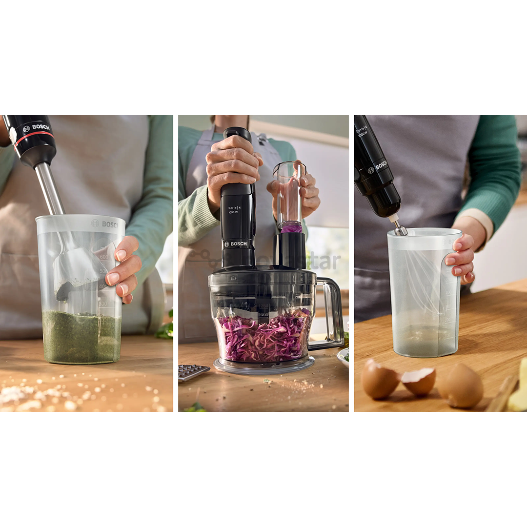 Bosch ErgoMaster, Series 4, 1000 W, black - Hand blender
