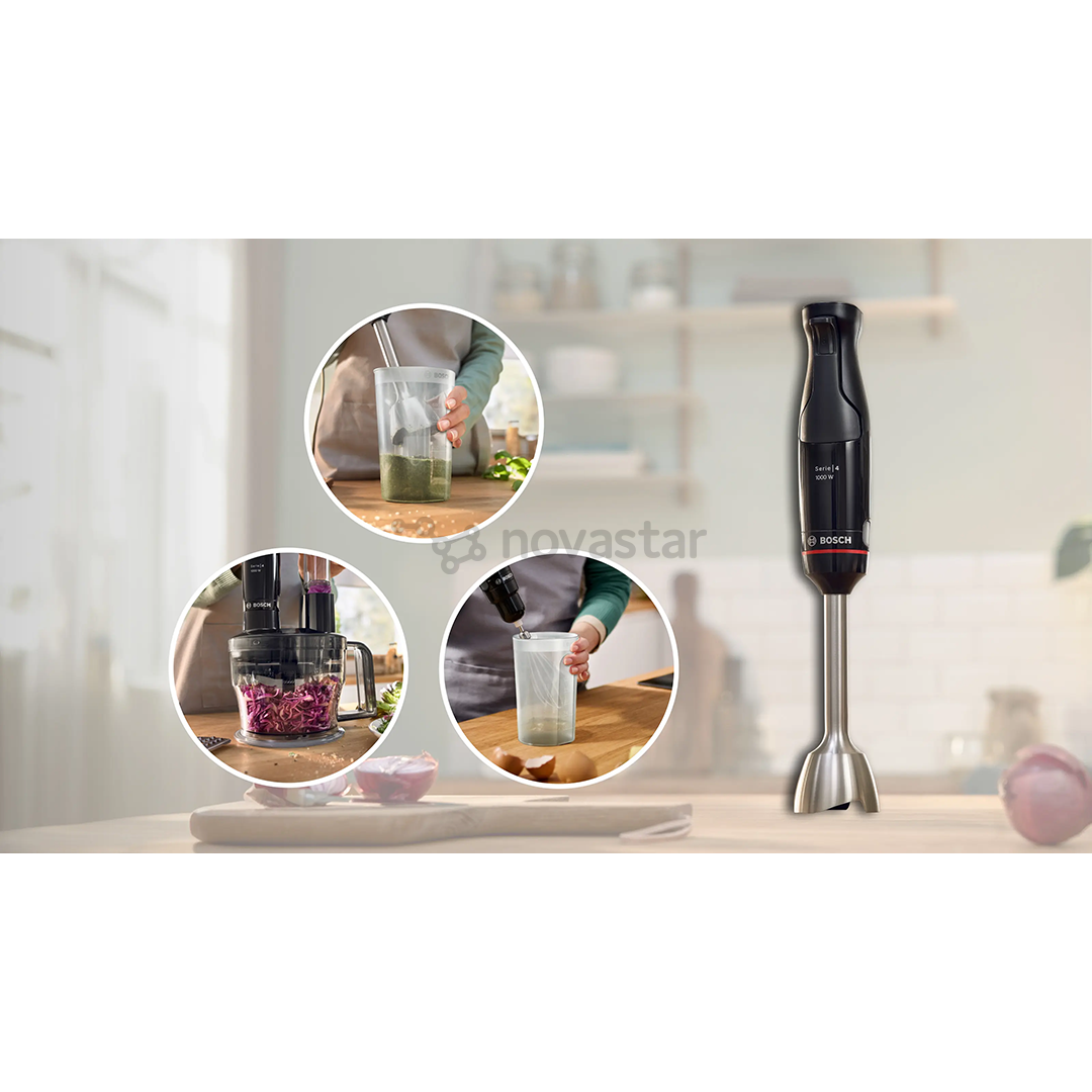 Bosch ErgoMaster, Series 4, 1000 W, black - Hand blender