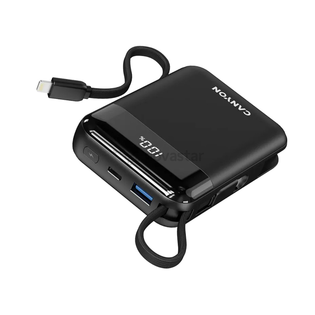 Canyon OnPower 104, 10000 mAh, juoda - Išorinė baterija