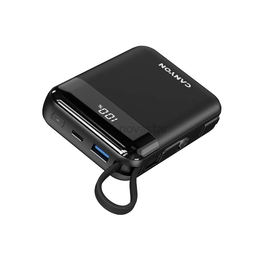 Canyon OnPower 104, 10000 mAh, juoda - Išorinė baterija