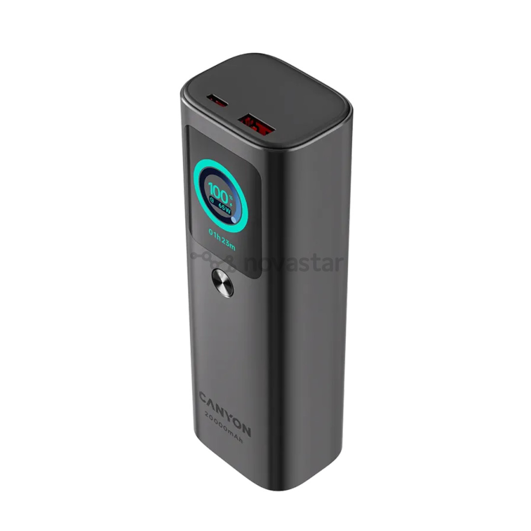 Canyon OnPower 265, 20000 mAh, juoda - Išorinė baterija