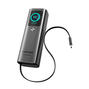 Canyon OnPower 265, 20000 mAh, juoda - Išorinė baterija