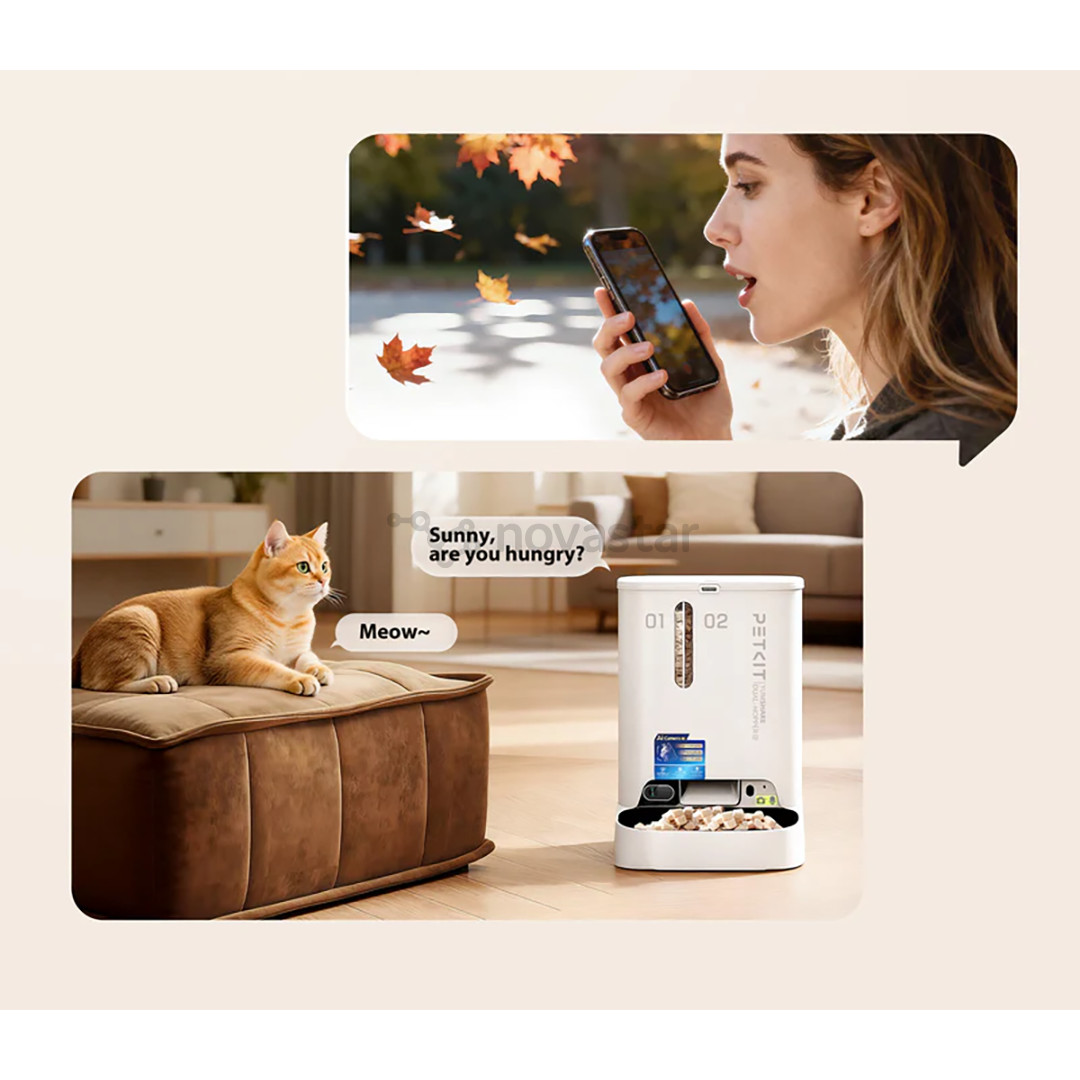 Petkit YumShare Dual-hopper 2, белый - Автоматическая кормушка для домашних животных с камерой