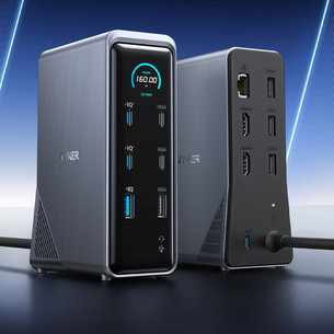 Anker Prime Dual Display, 160 W, black - Docking station