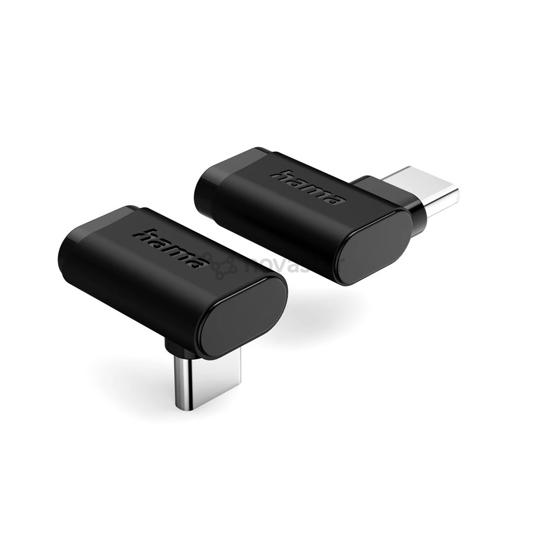 Hama 90°C USB-C Angled Adapter, juodas - Adapteris