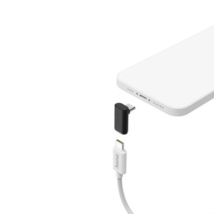Hama 90°C USB-C Angled Adapter, juodas - Adapteris