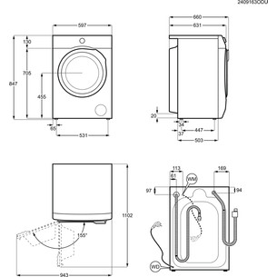 Electrolux 900 Series PerfectCare, 11 кг, глубина 63.6 см, 1600 об/мин - Стиральная машина с передней загрузкой