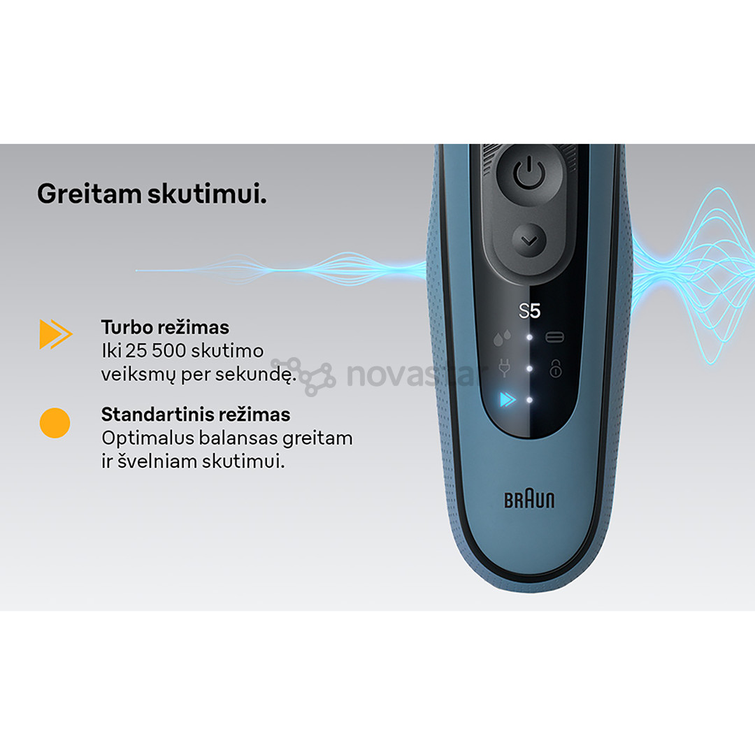 Braun Series 5, Wet & Dry, синий - Бритва