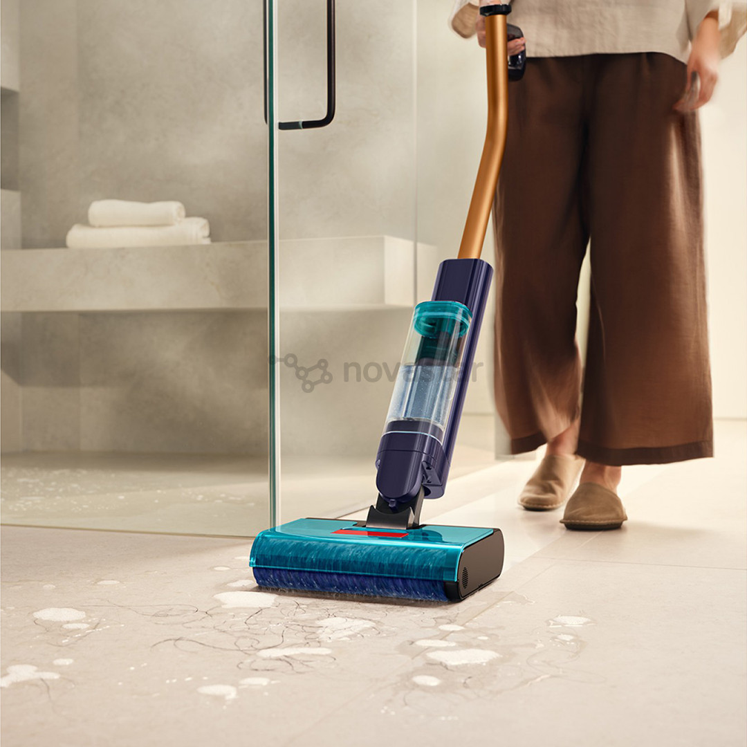 Dyson WR03 Clean + Wash Hygiene, сухая и влажная уборка, синий/медный - Беспроводной пылесос для твердых полов