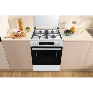 Gorenje, 71 л, ширина 60 см, белый - Газовая плита с электрической духовкой