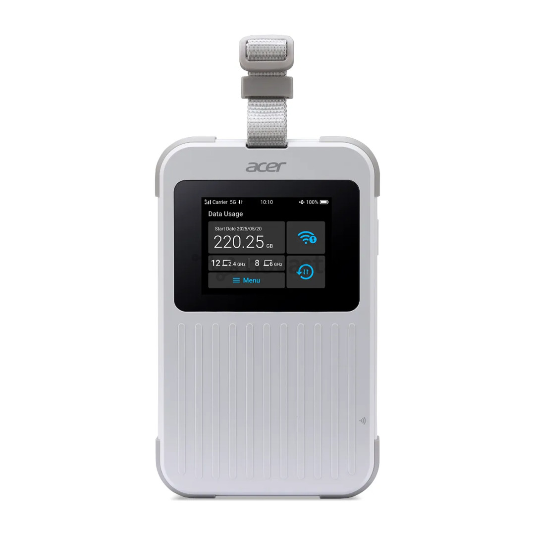 Acer Connect M6E 5G Mobile WiFi, 8000mAh, light grey - Wi-Fi Router