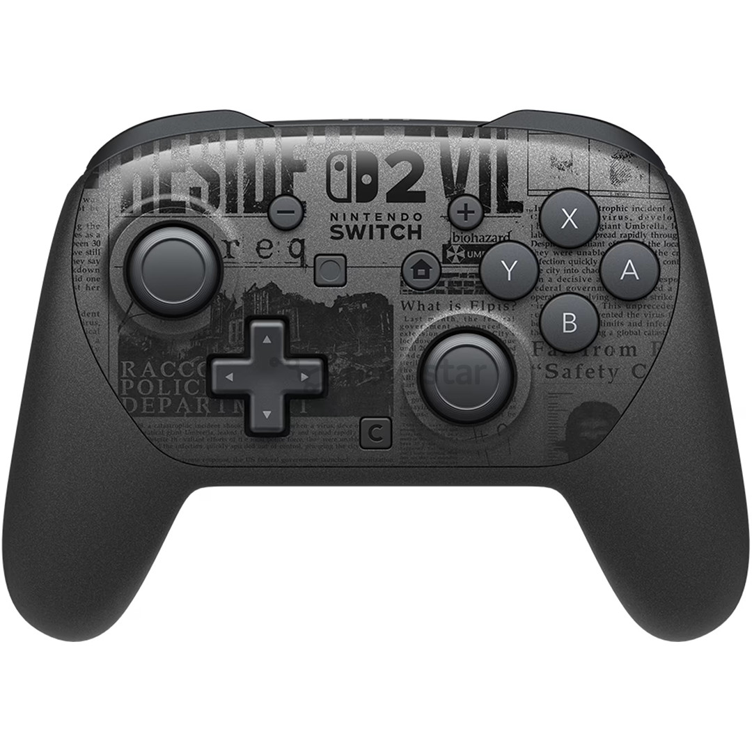 Nintendo Pro Controller Resident Evil Requiem Edition, Nintendo Switch 2, juodas - Belaidis žaidimų pultelis
