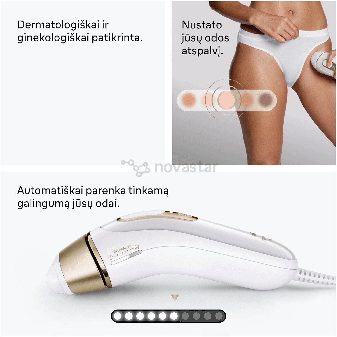 Braun Silk-expert Pro 5, белый/золотистый - Фотоэпилятор