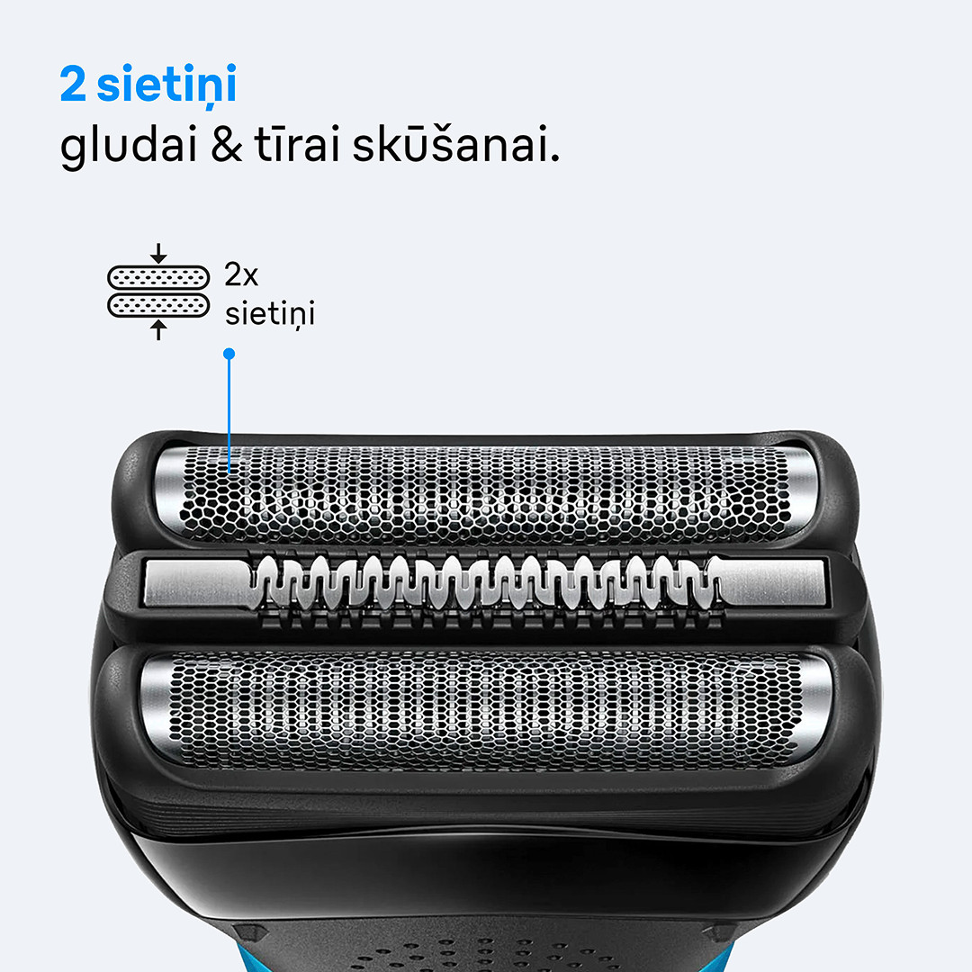 Braun Series 3 Shave & Style, Wet & Dry, синий - Бритва