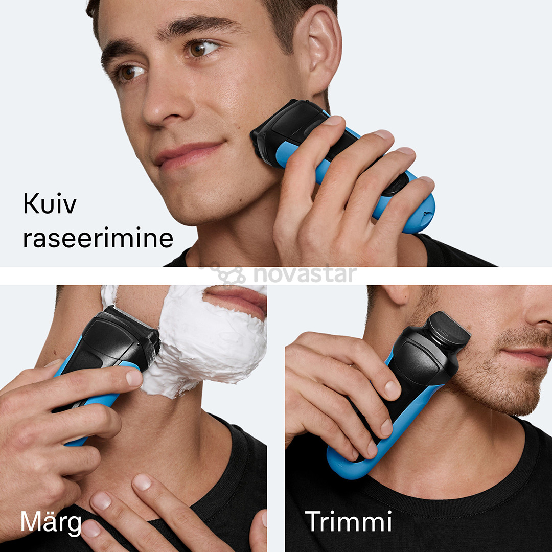 Braun Series 3 Shave & Style, Wet & Dry, синий - Бритва