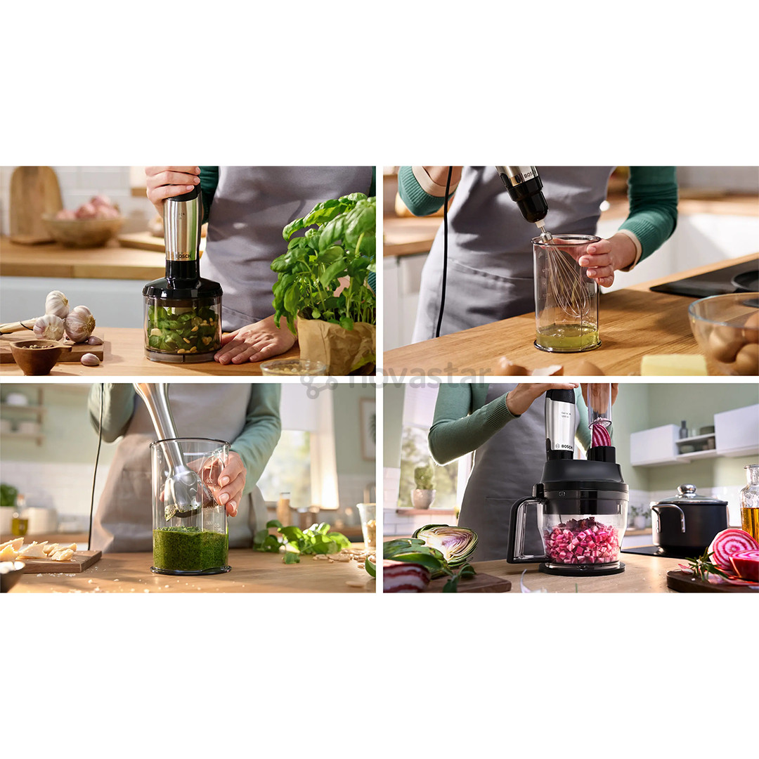 Bosch ErgoMaster, Series 6, 1200 Вт, нерж. сталь - Погружной блендер