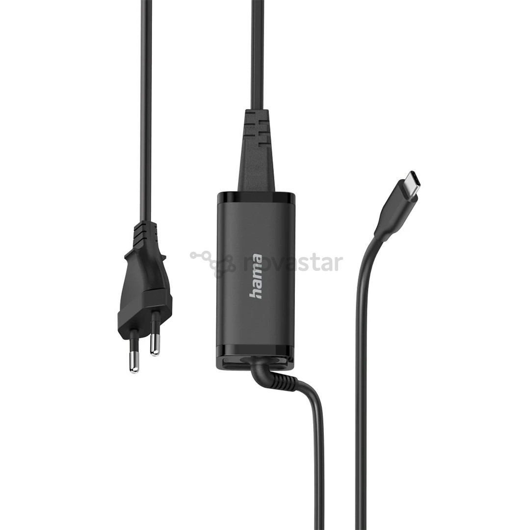 Hama Universal USB-C Notebook Power Supply, 45 W, juodas - Įkroviklis