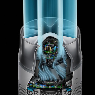 Dyson HushJet™ Purifier Compact HJ10, baltas/sidabro spalvos - Oro valytuvas