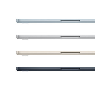 Apple MacBook Air 13 (2026), M5, 10C/10C, 24 GB, 1 TB, ENG, juodas - Nešiojamasis kompiuteris