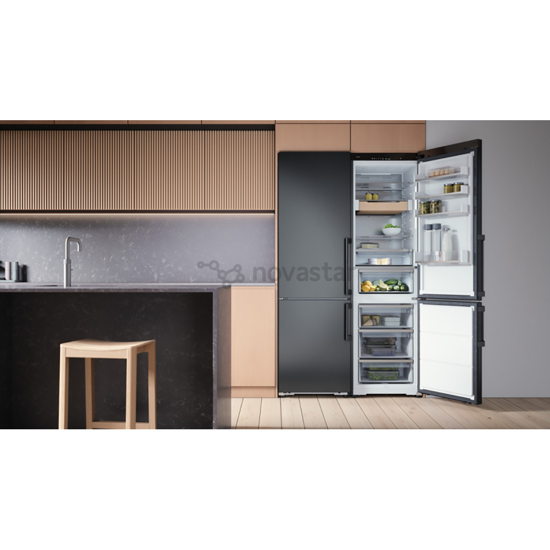 Asko Series 5, NoFrost, 409 L, aukštis 203 cm, juodas - Šaldytuvas