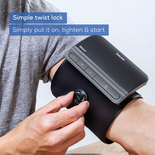Beurer easyLock, juodas/smėlio spalvos - Kraujospūdžio matuoklis