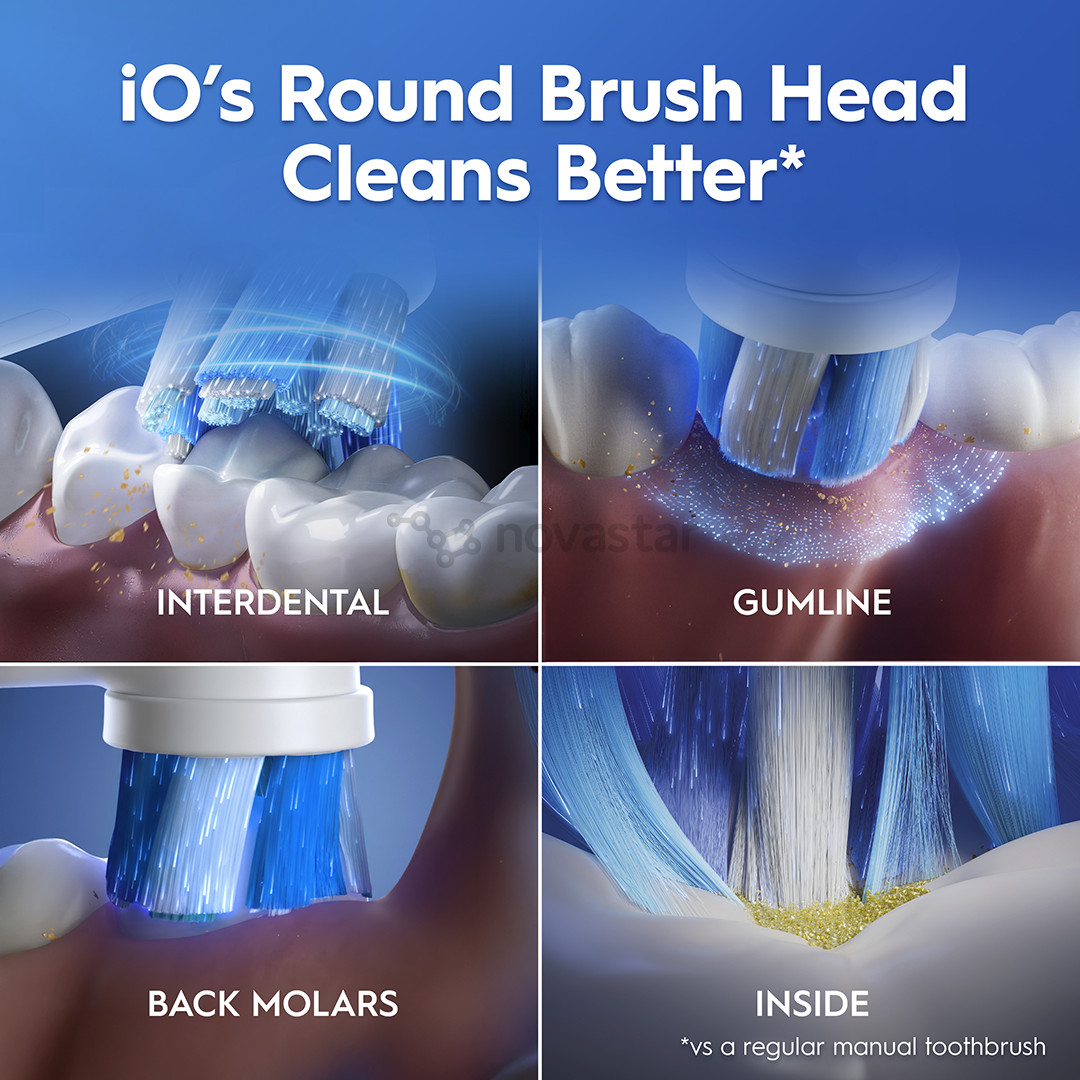 Braun Oral-B iO2, baltas - Elektrinis dantų šepetėlis