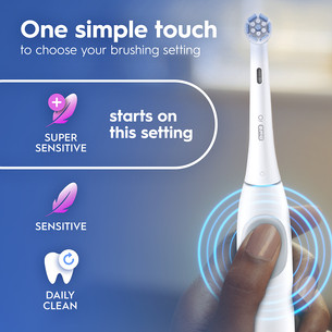 Braun Oral-B iO2, baltas - Elektrinis dantų šepetėlis