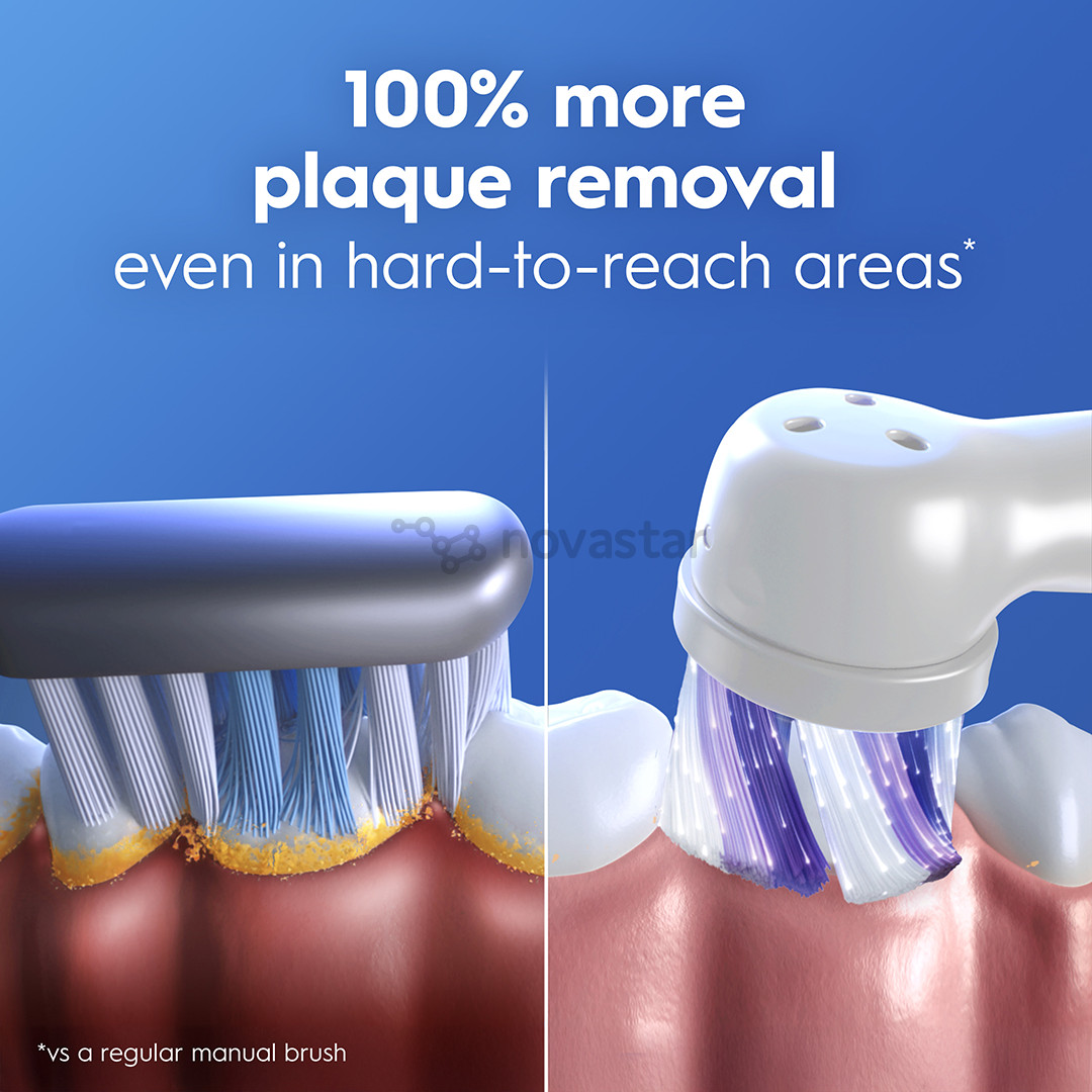 Braun Oral-B iO2, baltas - Elektrinis dantų šepetėlis