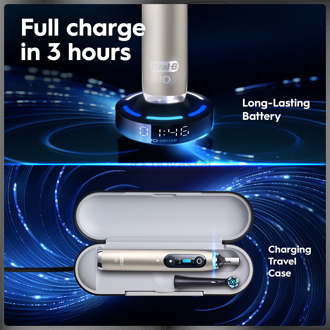 Braun Oral-B iO 10, Gold Edition, juodas/aukso spalvos - Elektrinis dantų šepetėlis