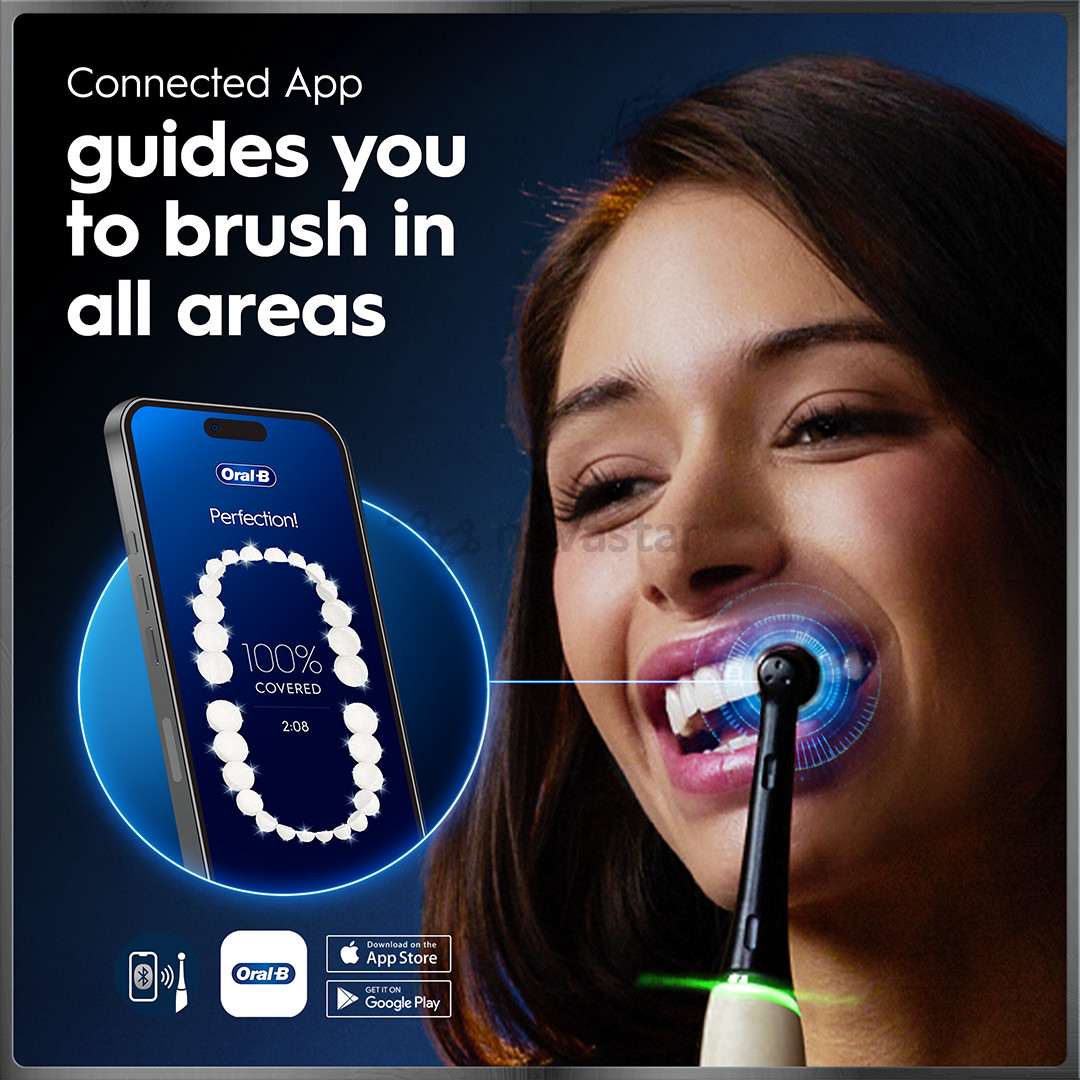 Braun Oral-B iO 10, Gold Edition, juodas/aukso spalvos - Elektrinis dantų šepetėlis